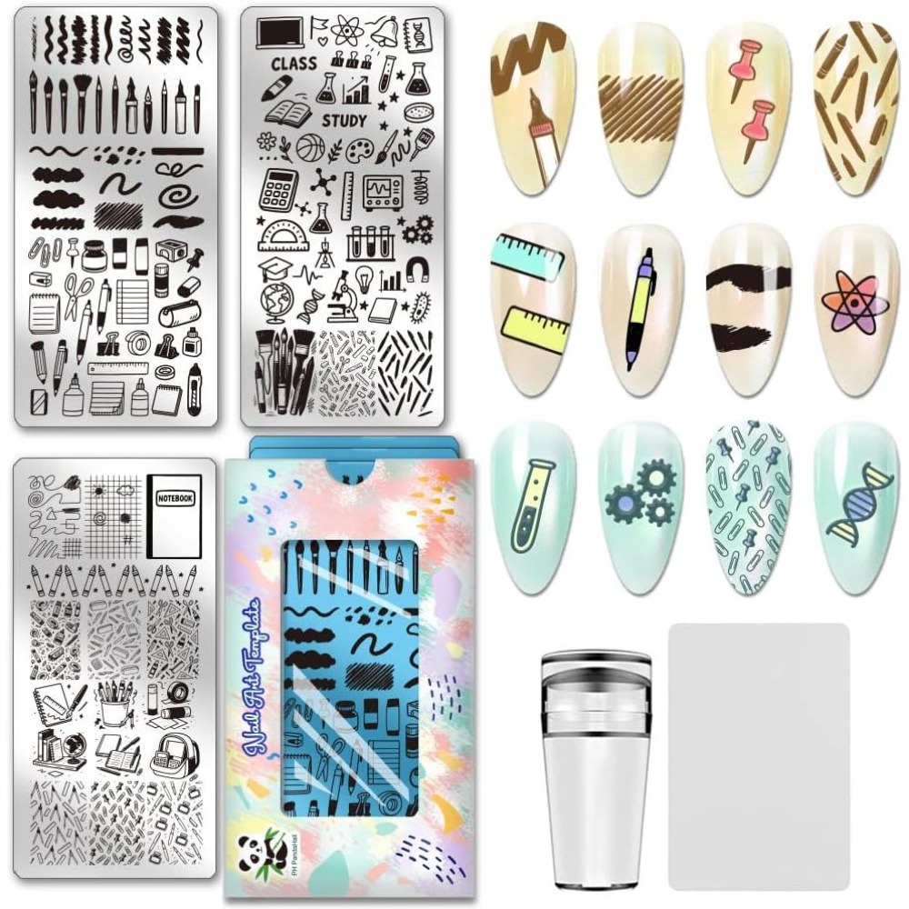 Stationery Books - 3 unidades de plantillas para estampado