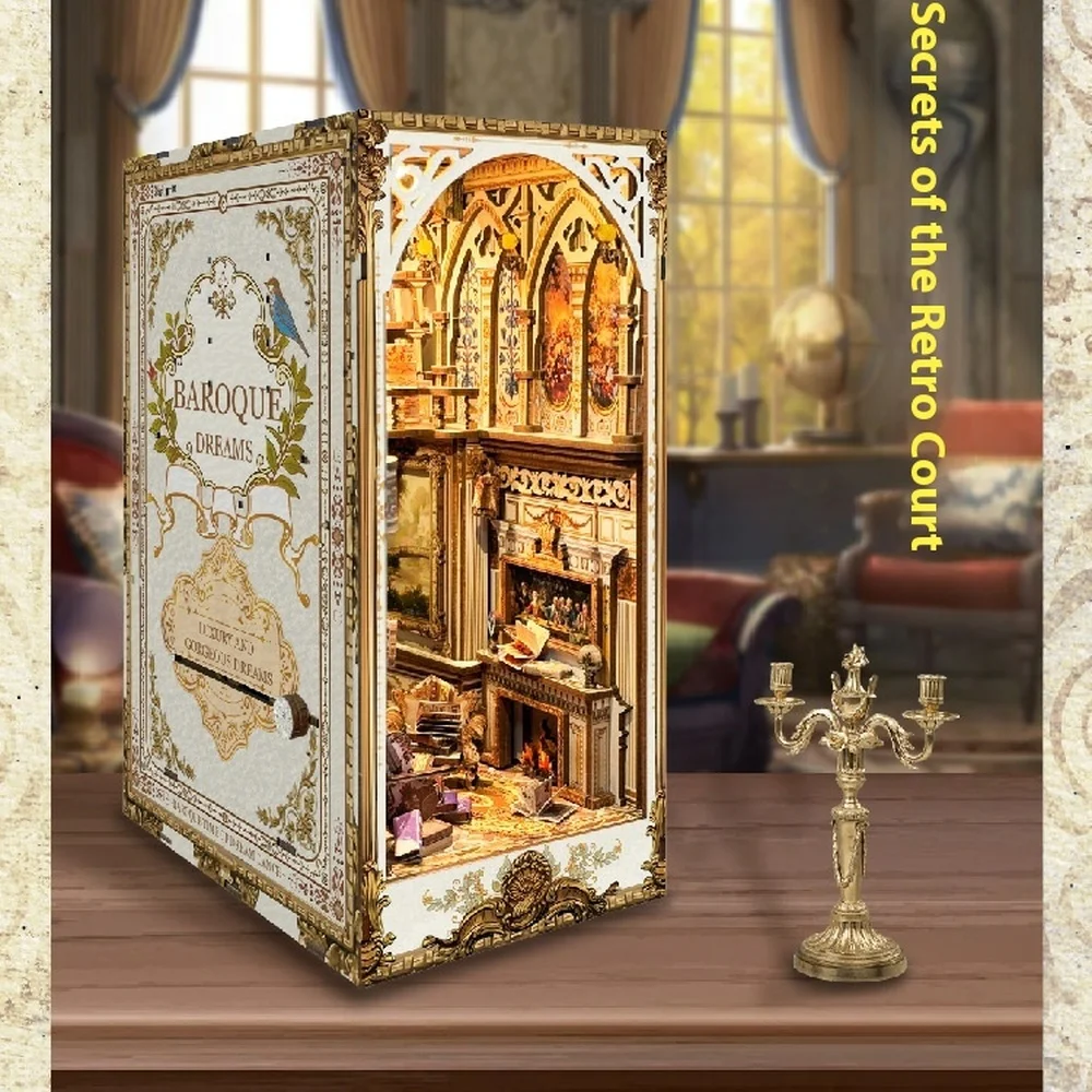 Kits de modelos en miniatura d - Diy Wooden Book Nook Kit Shelf Insert reseña y precio