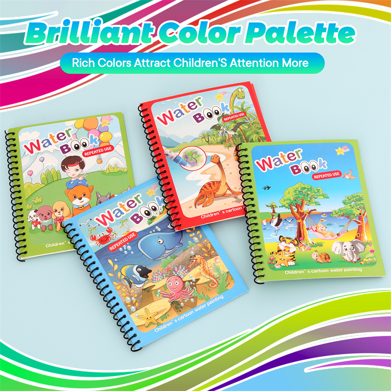 Juguetes Montessori, libro par - Reusable Water Magic Coloring Book reseña y precio