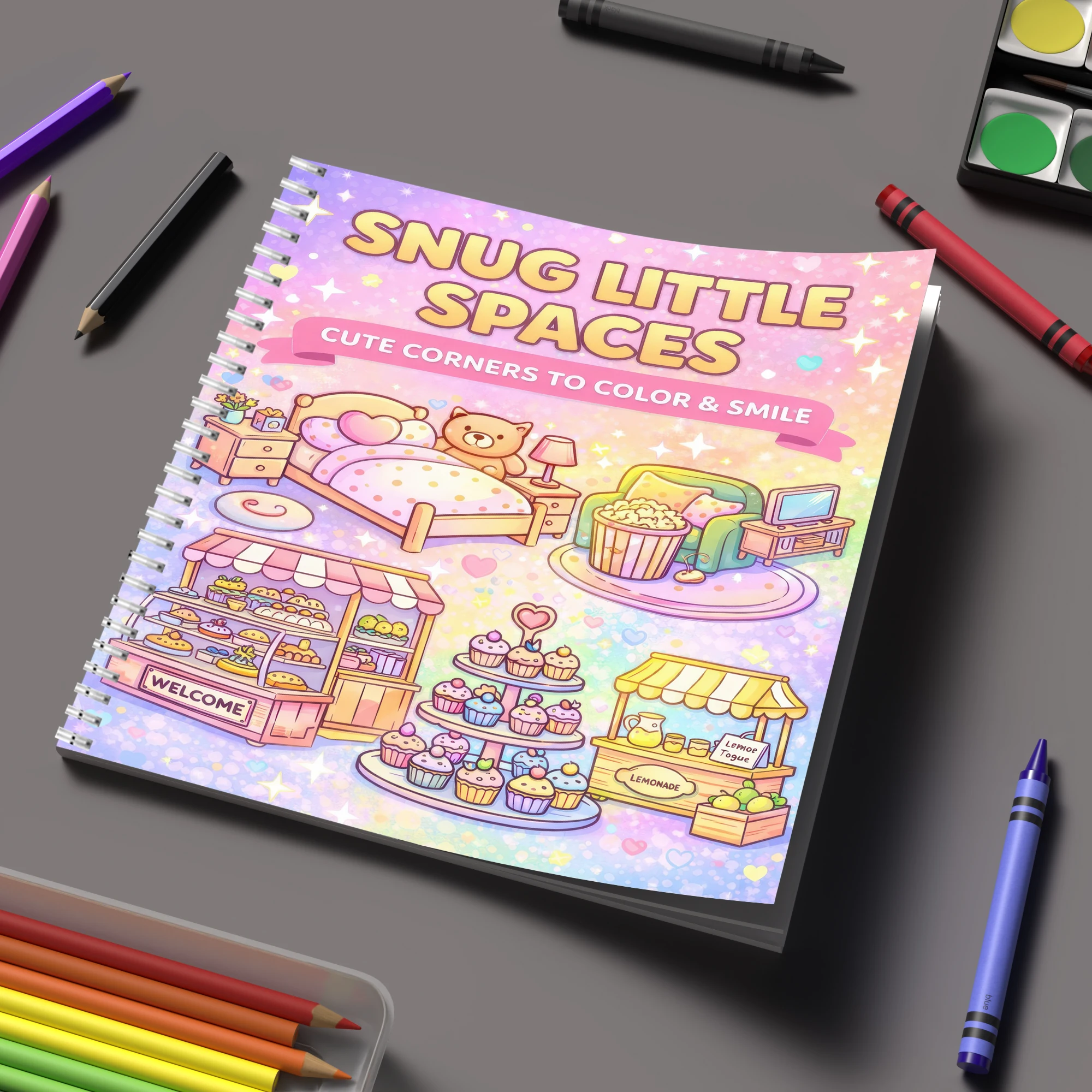Libro para Colorear Espacios P - Adult Coloring Book Stress Relief reseña y precio