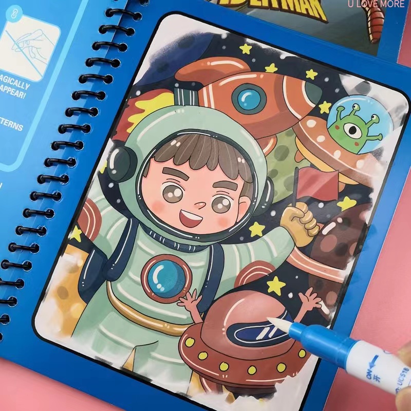 Libro mágico de dibujo al agua - Reusable Water Magic Coloring Book reseña y precio