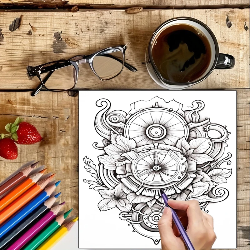 Libro para colorear de flores  - Adult Coloring Book Stress Relief reseña y precio