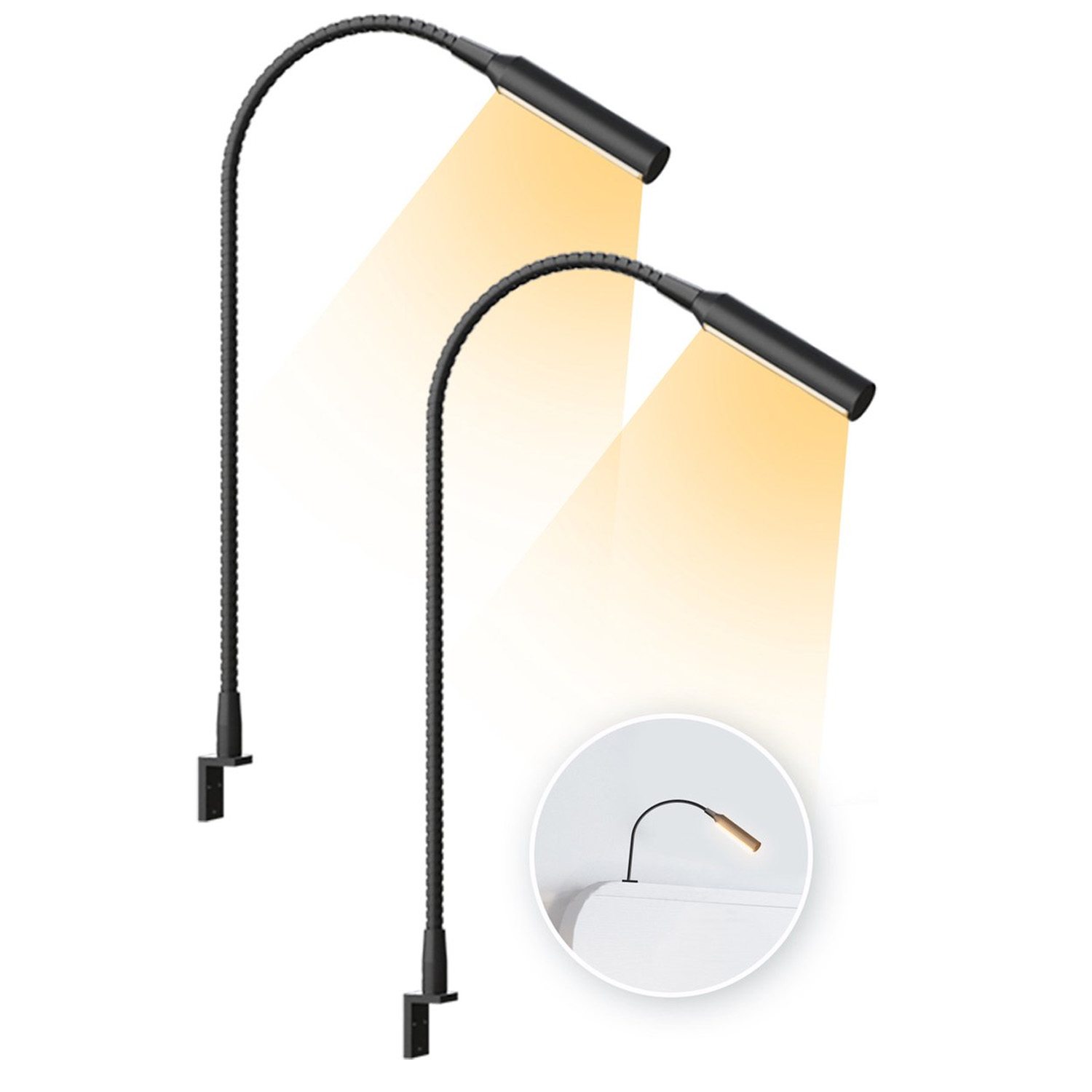 2 lámparas LED para lectura co - Books reseña y precio
