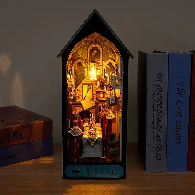 Estantería Mágica para Libros, - Diy Wooden Book Nook Kit Shelf Insert reseña y precio